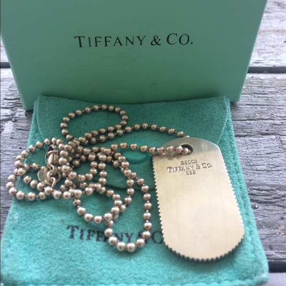 tiffany mens dog tag
